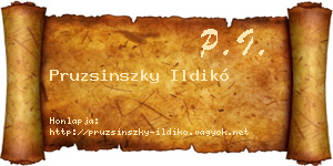 Pruzsinszky Ildikó névjegykártya