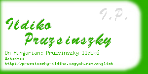 ildiko pruzsinszky business card